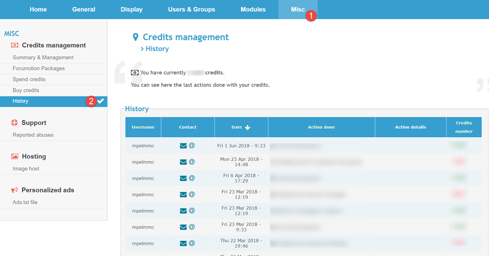 How long does it take for new credits to show? Asfasd12