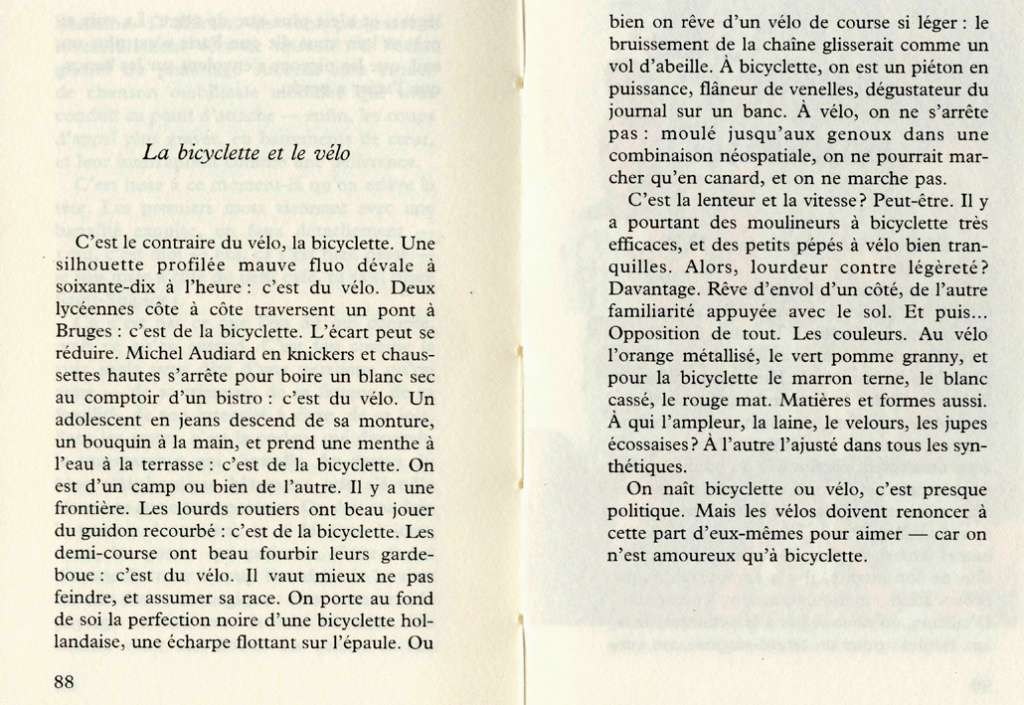 philippe delerm la bicyclette et le vélo