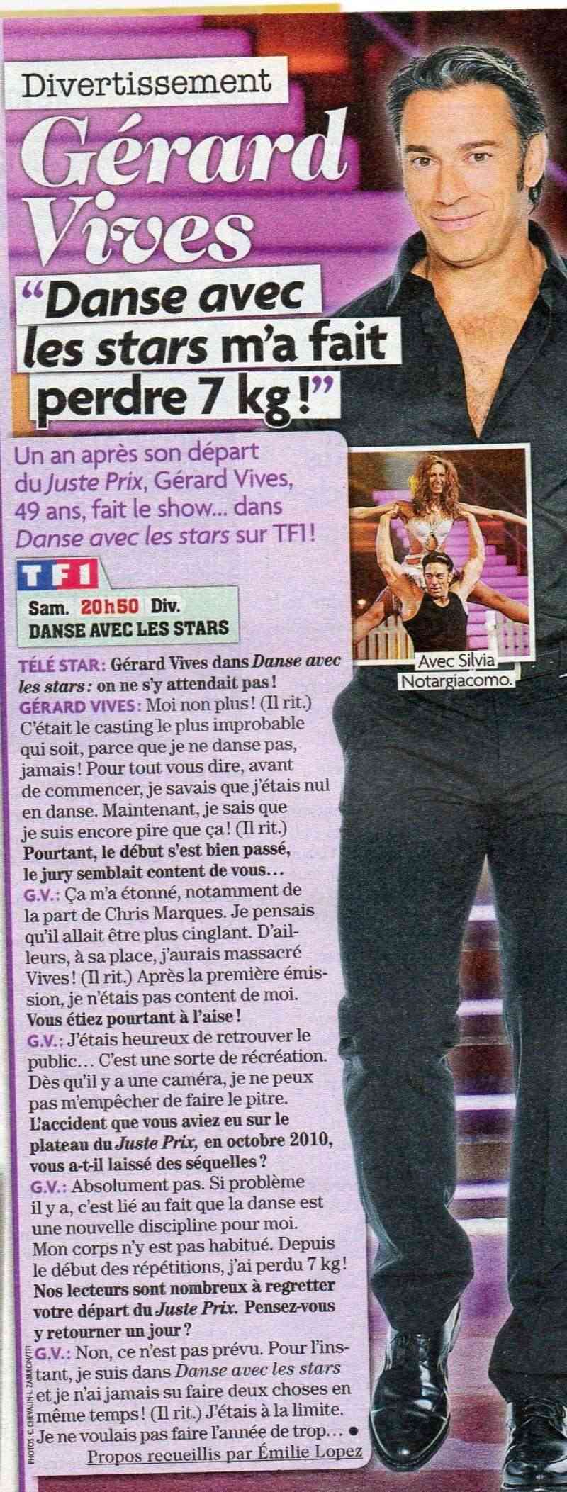 Article sur Gérard dans le magazine Télé Star du 27 Oct au 02 Nov Img15410