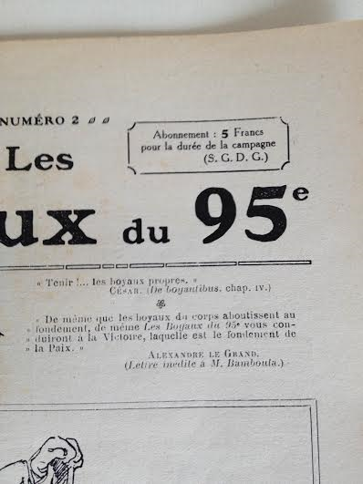 (H) Journal de tranchée "Les Boyaux du 95" numero 2 (vendu) 95del10