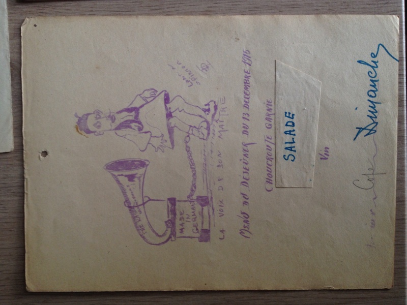 (H) 3 menus de mess daté 1915 avec illustration humoristique  (vendu) Image13