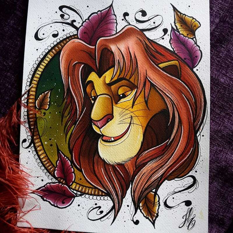 Travail d'une future artiste tatoueuse . Beaucoup de sujets Disney . 14060110