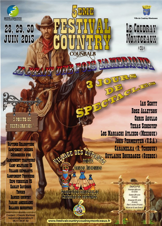 5eme fest country coudray montceaux 28au30 juin rod et américaines 2013le10