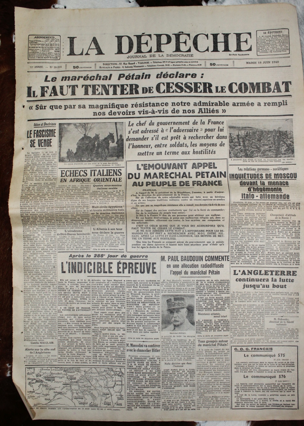 La DEPECHE du 18 Juin 1940 Img_5110