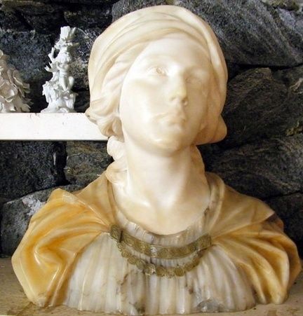 Buste de femme en onyx signé L.Romiti  Captur43