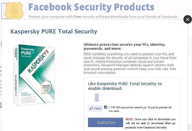 Télécharger Kaspersky PURE Total Security gratuit 6 mois Screen75
