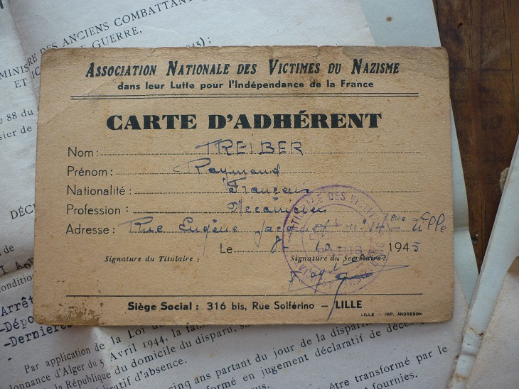 lot de papiers d'un déporté mort à Buchenwald P1610312