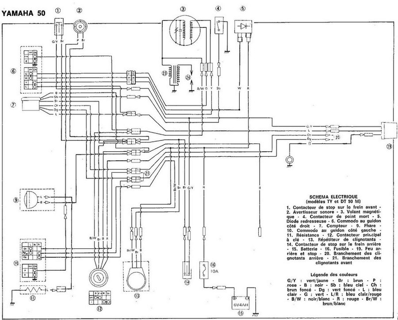 Circuit électrique DT 50 2m5 1979 Faisce11
