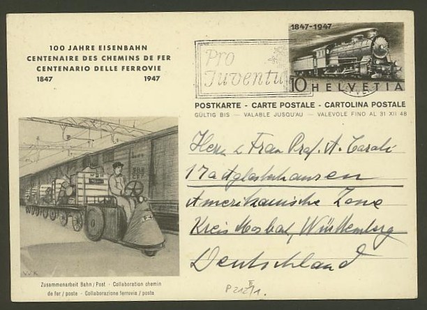 schweiz - Motiv Eisenbahn - Bildpostkarten der Schweiz P_212_10