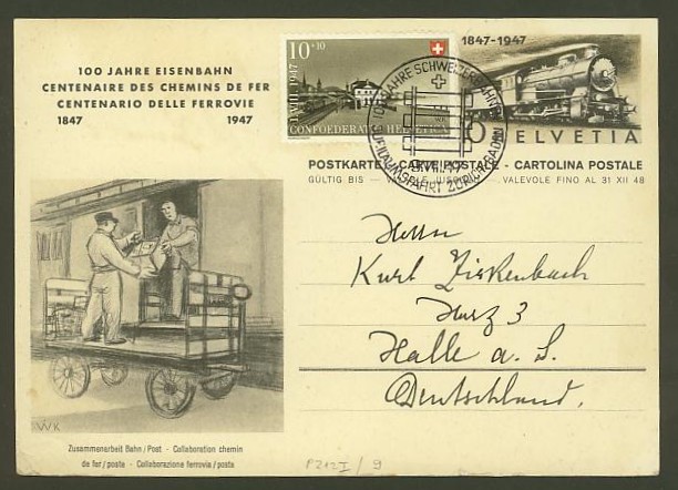 schweiz - Motiv Eisenbahn - Bildpostkarten der Schweiz P_212_18