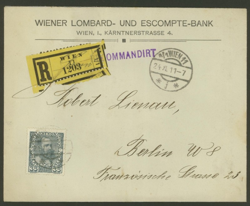 Briefe / Poststücke österreichischer Banken Wiener10