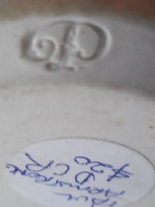 Little jug with a swirly P was made by Paul Armstrong. Armstr10