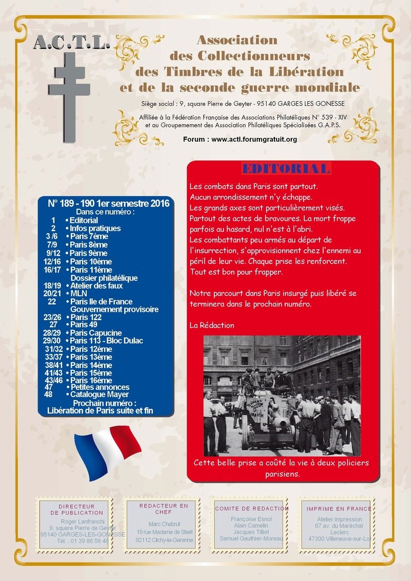 LA REVUE 1er SEMESTRE 2016 N° 189-190 Maquet23