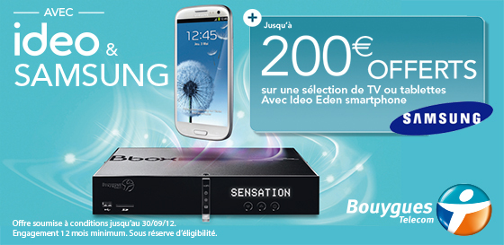 Ideo et Samsung: 200€ offerts 200eur11