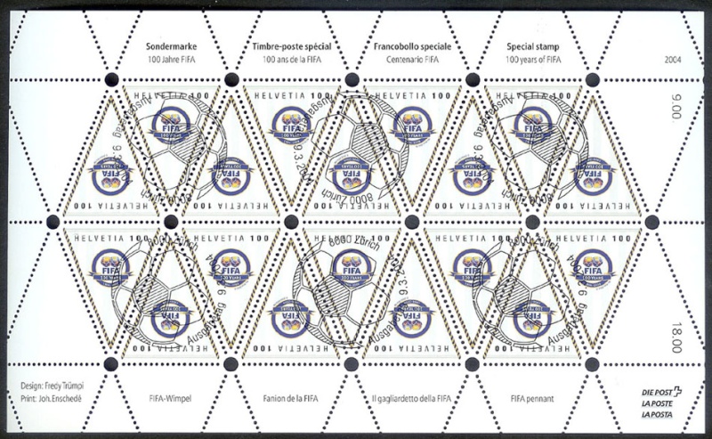Marken - Dreieckige Briefmarken Fifa10