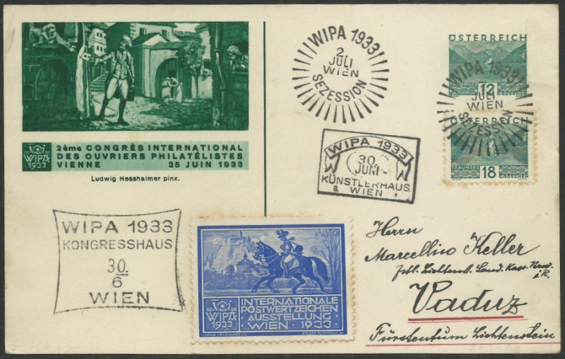 wipa - Privatganzsachen zur WIPA 1933 Privat11