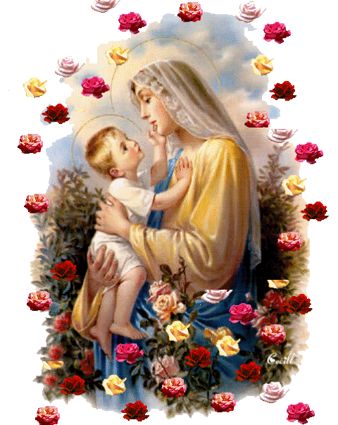 La Très Sainte Vierge Marie et les fleurs Maria310