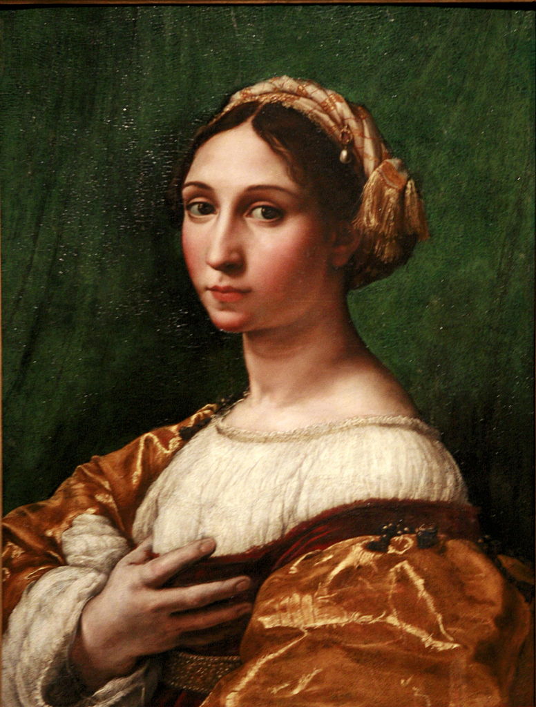 Tentative de retrouver un tableau d'après un portrait de femme renaissance Raphae10