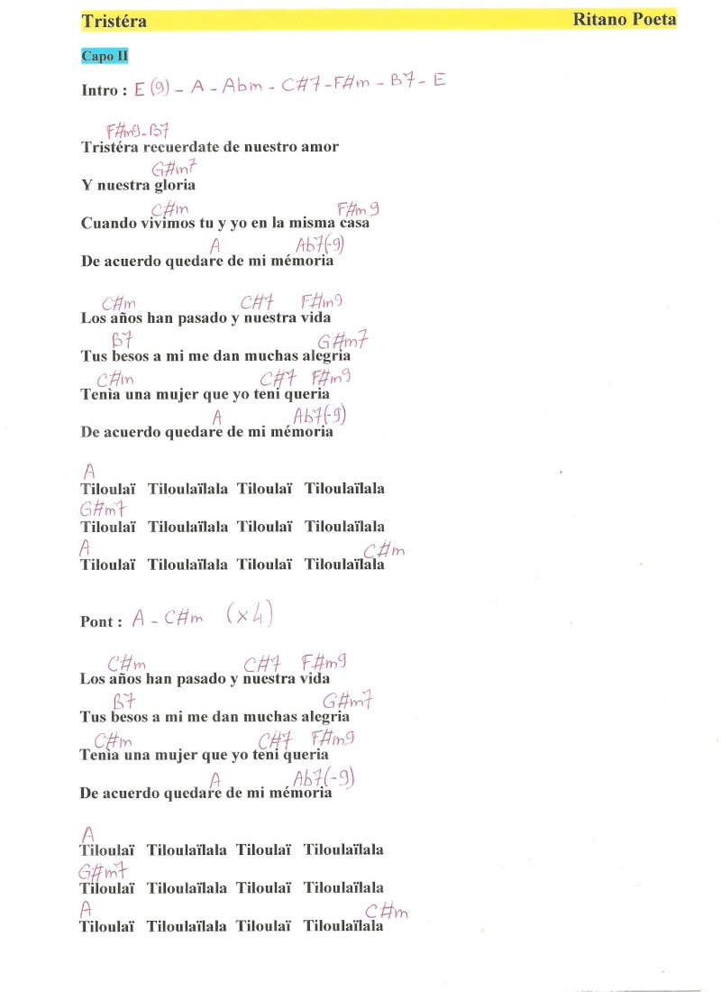 recherche accord et parole de christella des gitano family Triste10