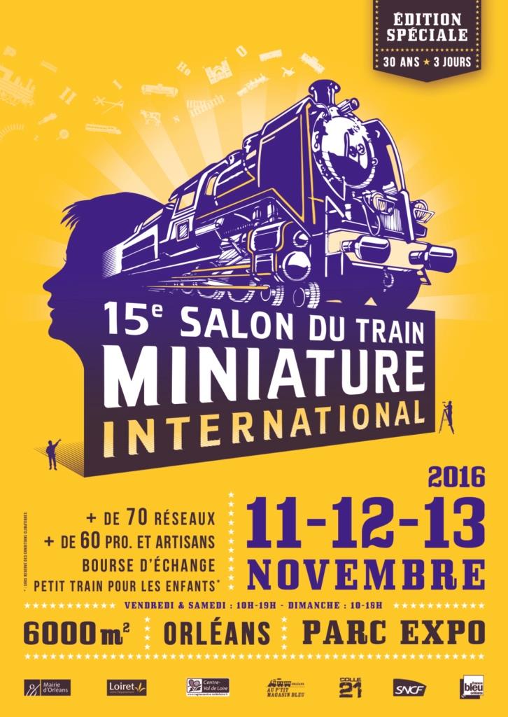 Orléans - 15 Salon du train Miniature - 11/12/13 Novembre 2016 Affich10