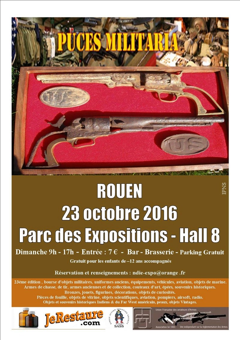 Les Puces militaria sont de retour à Rouen Parc Expo hall 8 ! Affich11