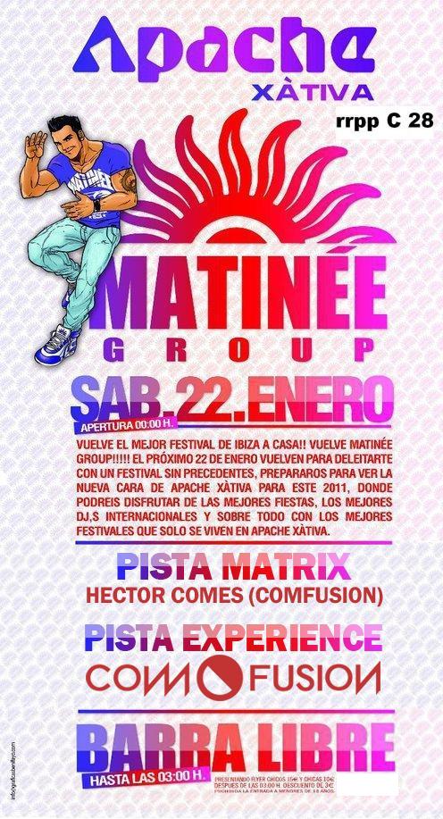 [LISTA VIP]Sábado  22 de Enero Apache presenta…MATINÉE!!! Flyer_11