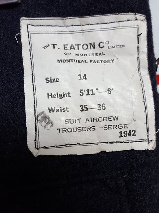 1942 RCAF Aircrew Suit Trousers 13510610