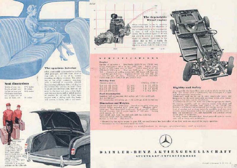 Catalogue de 1954 sur la Mercedes 220 "Ponton" W180 180dta11