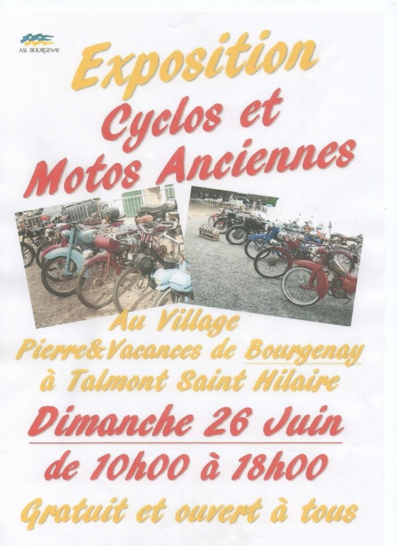 exposition de cyclos et motos anciennes le 26 juin Numyri10