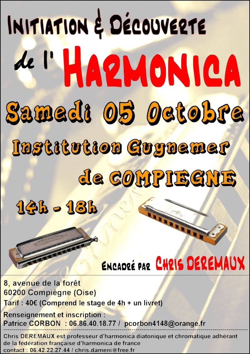 Stage d'Intiation & découverte de l'harmonica_Compiègne Affich10