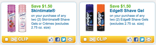 New Skintimate & Edge Shave Gel Coupons & Upcoming Walgreens Deal Idea Screen57