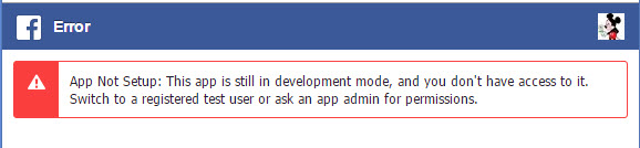 Associate your account with Facebook Fb_err10