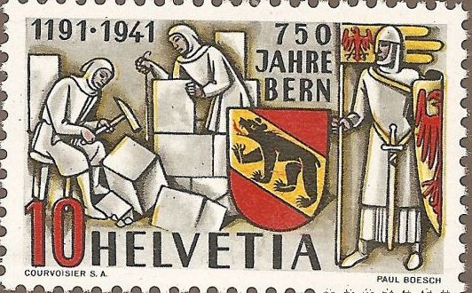 Liechtenstein - SBK 253  (Mi 398) 750 Jahre Bern 18_gel10