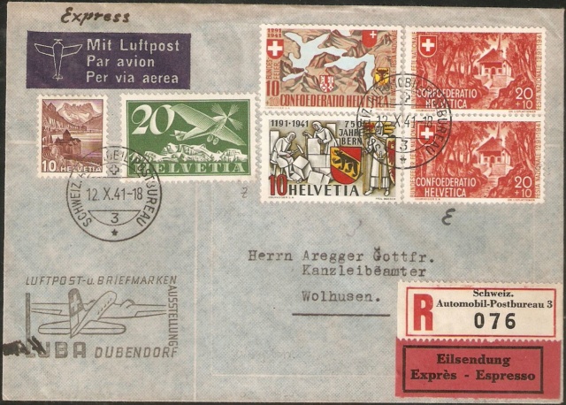 Luftposttarife innerhalb der Schweiz nachschlagen? Einsch10