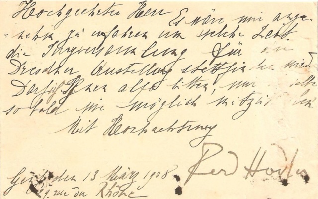 Autographen / Unterschriften bekannter Personen Hodler10