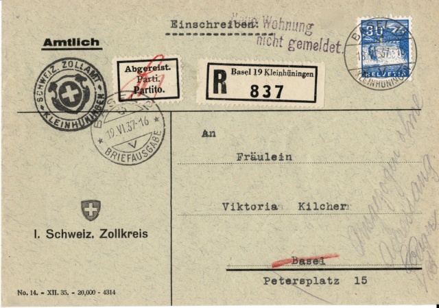 zollstempel - Kantonale und Schweizer Zollstempel Kleinh10