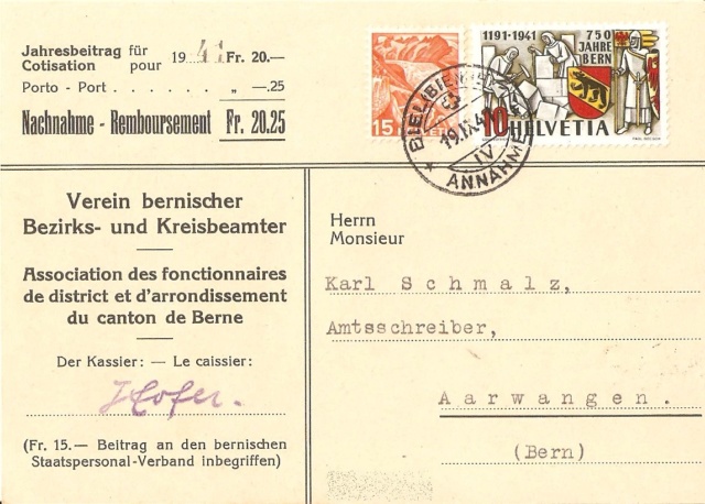 Stempel - SBK 253  (Mi 398) 750 Jahre Bern Nn10