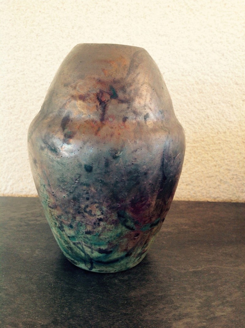 Joli vase irisé signé Riccardo gatti faenza Image52