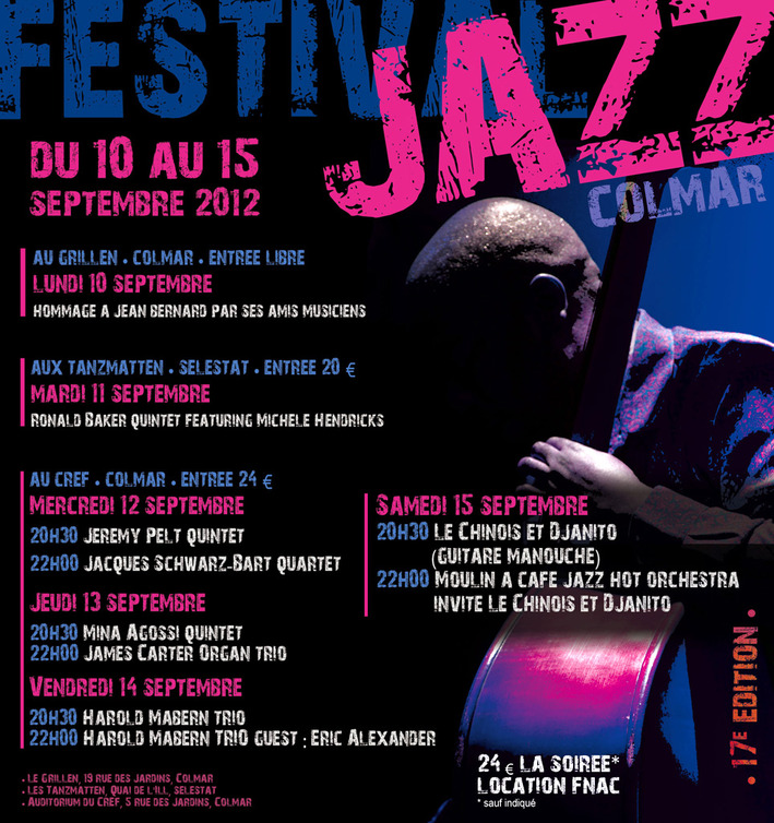 Festival de Jazz de Colmar 2012 - 17ème édition,Du 10 au 15 septembre 2012 Prog-j10