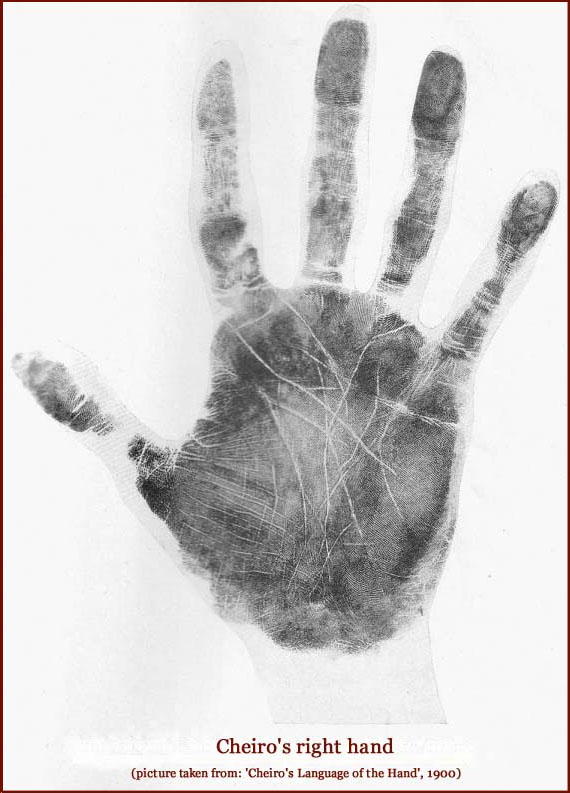 The hand of Cheiro - most famous palmist of all times! (+ his short life line theory) Cheiro10
