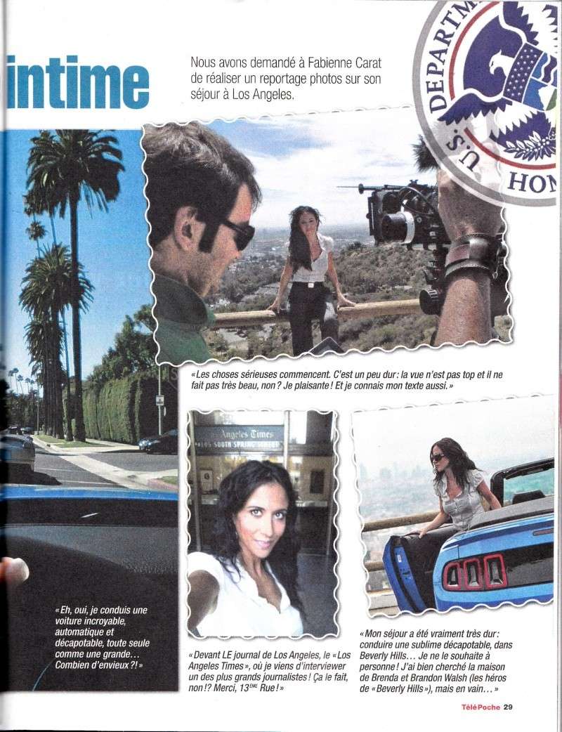 Fabienne Carat dévoile son carnet de voyage intime à Hollywood ! (Télépoche 15 au 21 septembre 2012)  Presse34