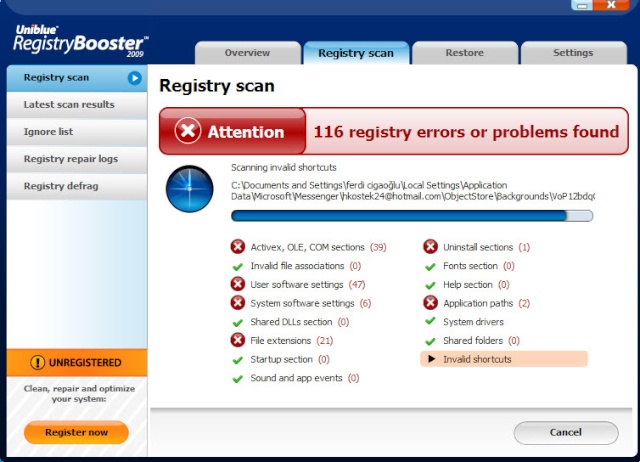 برنامج اصلاح الرجستري وتسريع الجهاز Uniblue RegistryBooster 2010 v4.7.5.2   V66z6h10