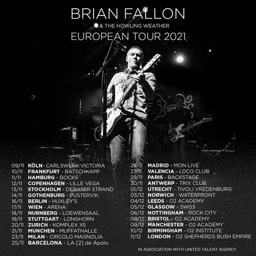 Brian Fallon & The Howling Weather European Tour spring 2022 || RESCHEDULED 10973110