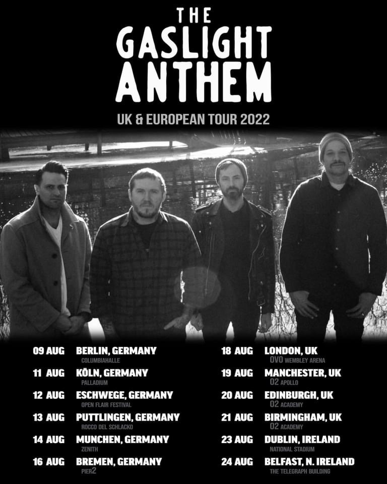 The Gaslight Anthem Returns! Europe and North America Tour 2022 Tga_eu10