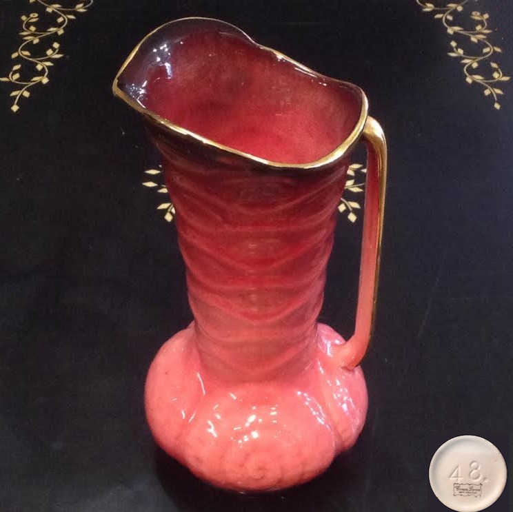 a lovely red Crown Lynn 48 vase. 4810