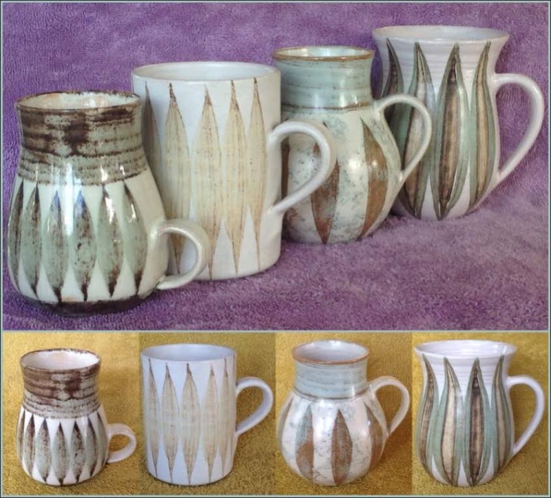 Hanmer Pottery mugs (4,5,6) and bowls (2) Hanmer11