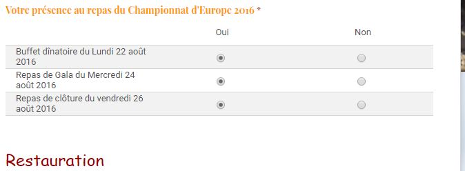 championnat d Europe la Franqui Repas10