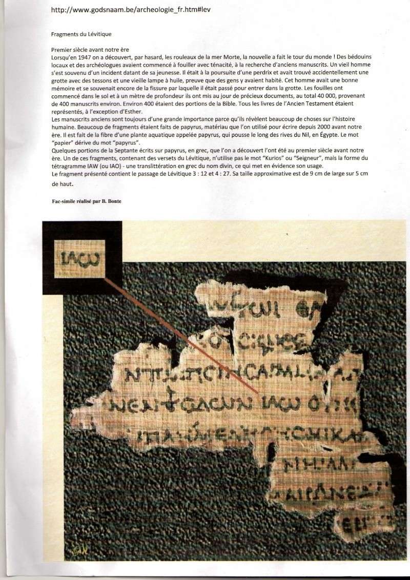 Pourquoi Jehovah dans le NT est une insulte à la foi chrétienne ? - Page 2 Img17510