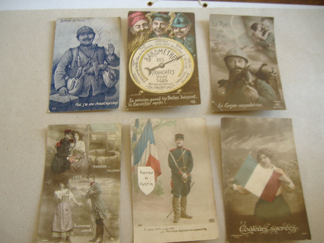 Rentré  CPA patriotique 1914-1918 + briquet + photo algerie Lot_0713