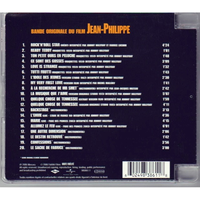 cd bande original de film ou johnny chante 11510910